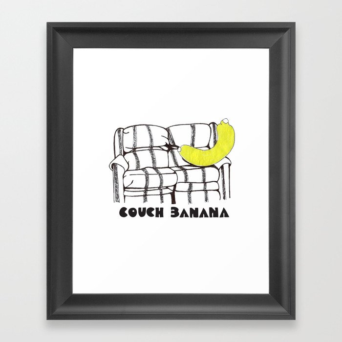 Couch Banana Framed Art Print