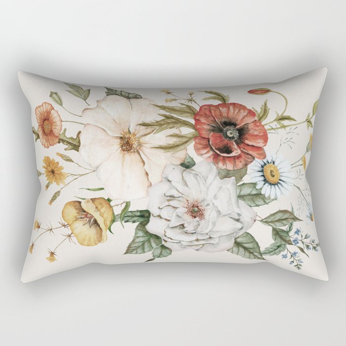Wildflower Bouquet Rectangular Pillow