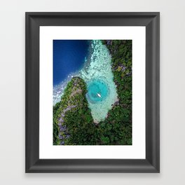 Green Lagoon Coron, The Philippines | Aerial Framed Art Print