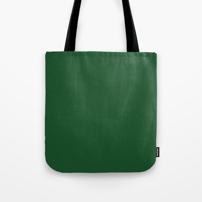 Dark Green Solid Color Pantone Formal Garden 19-6350 TCX Shades of Green Hues Tote Bag