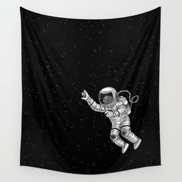 Astronaut in the outer space Wall Tapestry