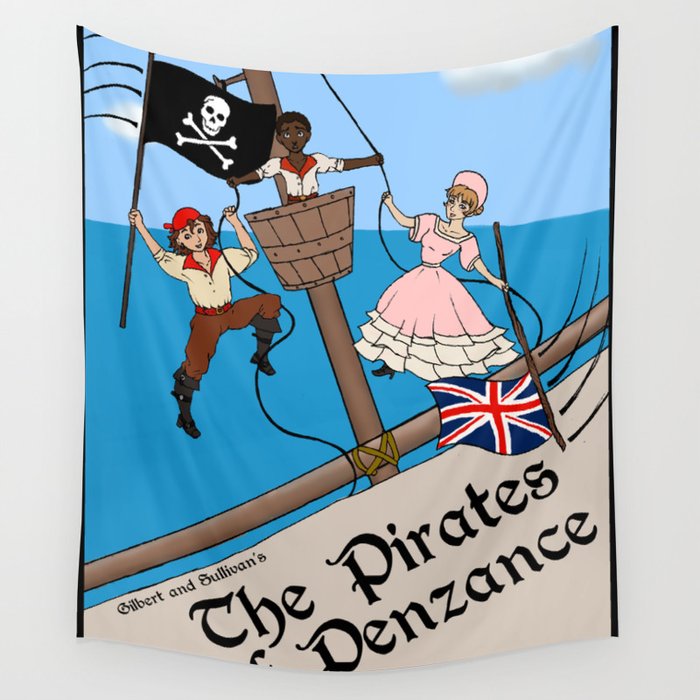 Pirates of Penzance Poster Wall Tapestry