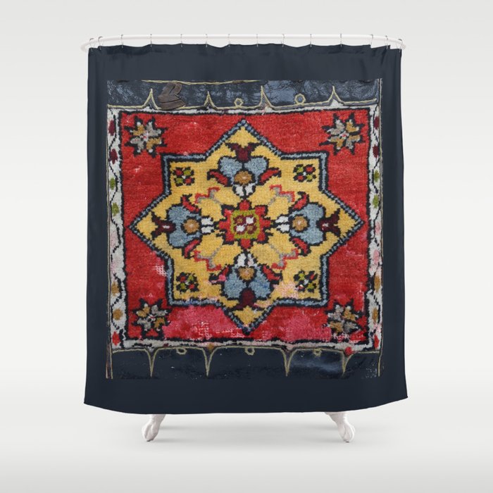 Antique Carpet Sadle Bag Shower Curtain
