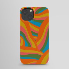 Retro 70s Psychedelic Abstract Pattern iPhone Case
