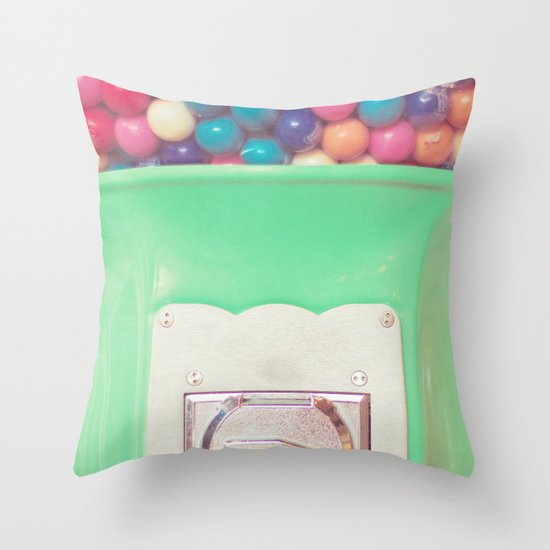 Happy Bubblegum Throw Pillow