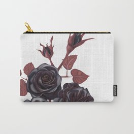Black roses - Vintage rose print Carry-All Pouch