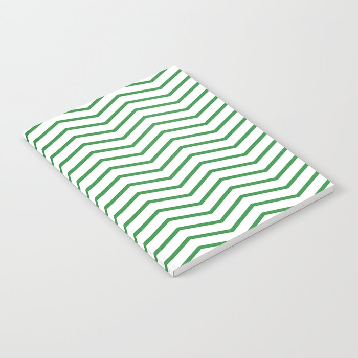 green zig zag lines Notebook