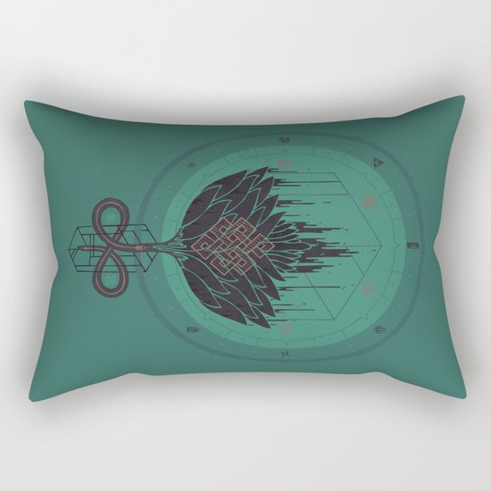 Black Dahlia Rectangular Pillow