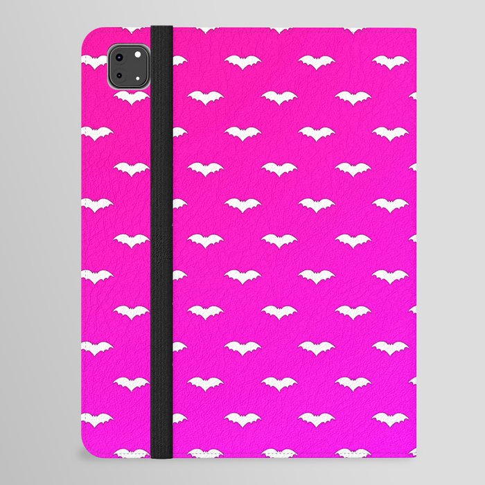 White Tiny Bats Pink iPad Folio Case