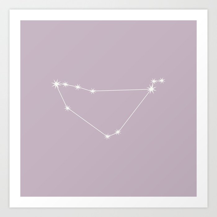 CAPRICORN Lilac Purple – Zodiac Astrology Star Constellation Art Print