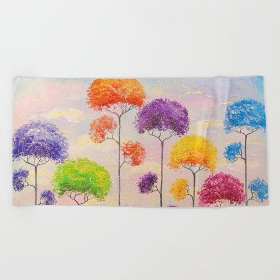 Melody of the trees Beach Towel