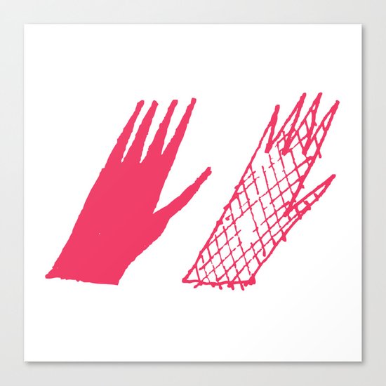 Hand and glove Canvas Print
