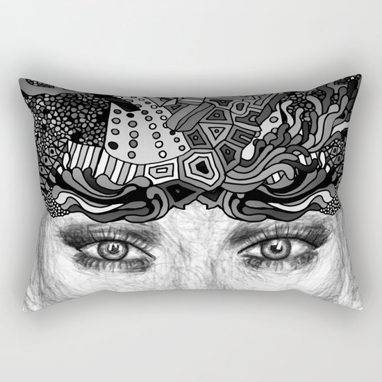 Courage Monotone Rectangular Pillow