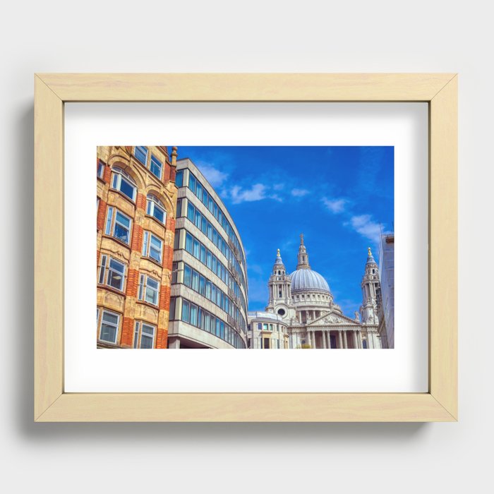 St. Paul's Cathedral in London, UK. Recessed Framed Print