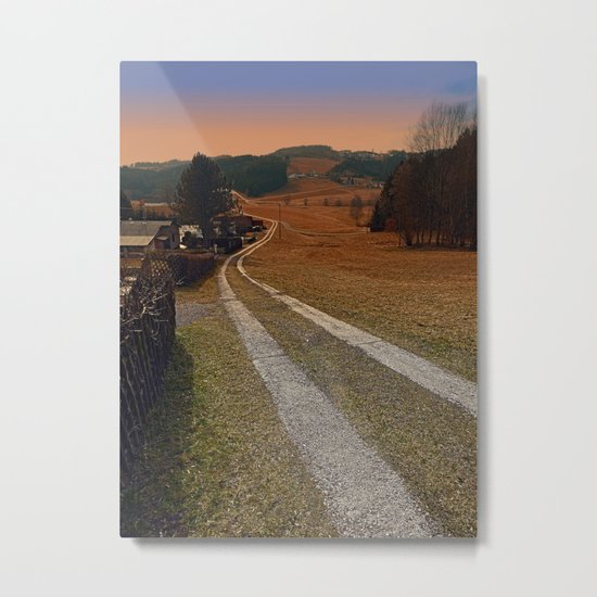 Scenery and a pathway into dawn | landscape photography Metal Print