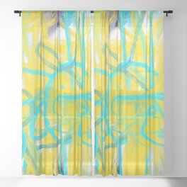 Abstract expressionist Art. Abstract Painting 58. Sheer Curtain