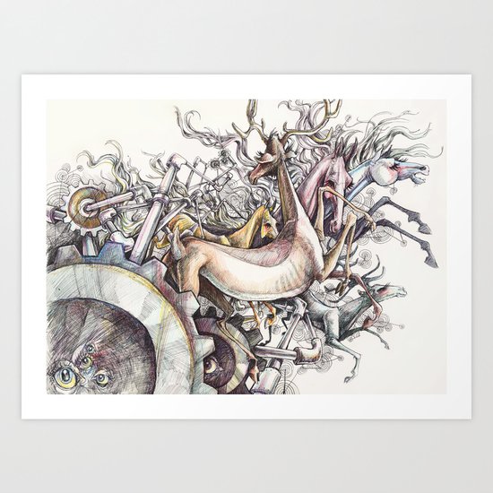 Twisted Menagerie Art Print