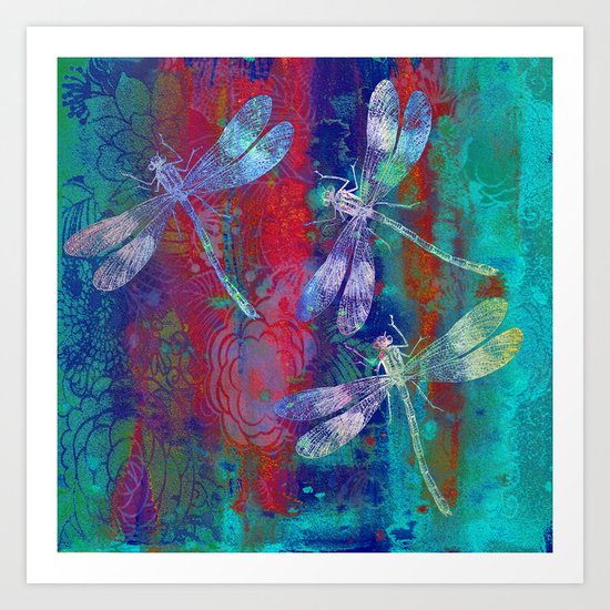 A Dragonflies QP Art Print