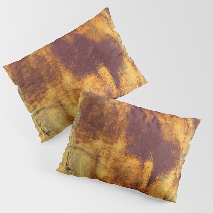 Old rusty steel metal background texture.  Pillow Sham