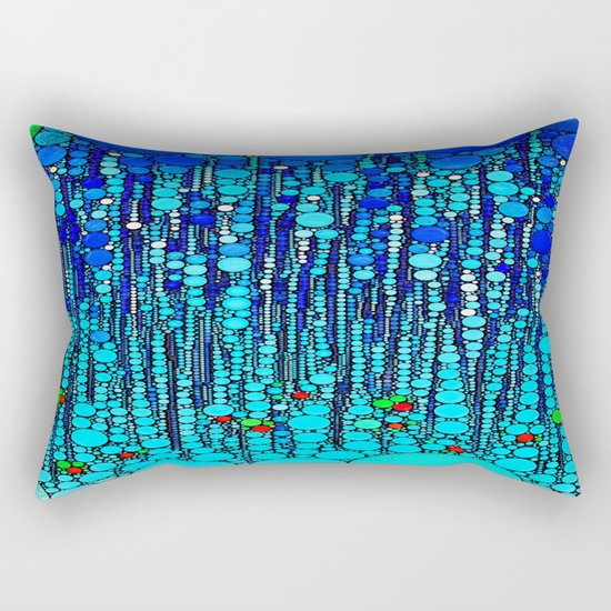 :: Blue Martini Celebration :: Rectangular Pillow