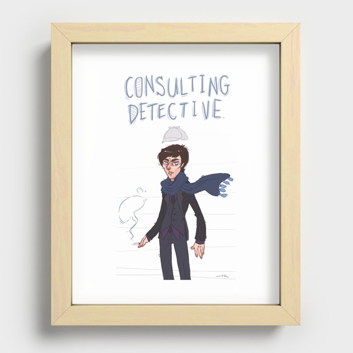 consulting detective Recessed Framed Print