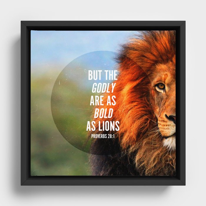 BOLD AS LIONS Framed Canvas