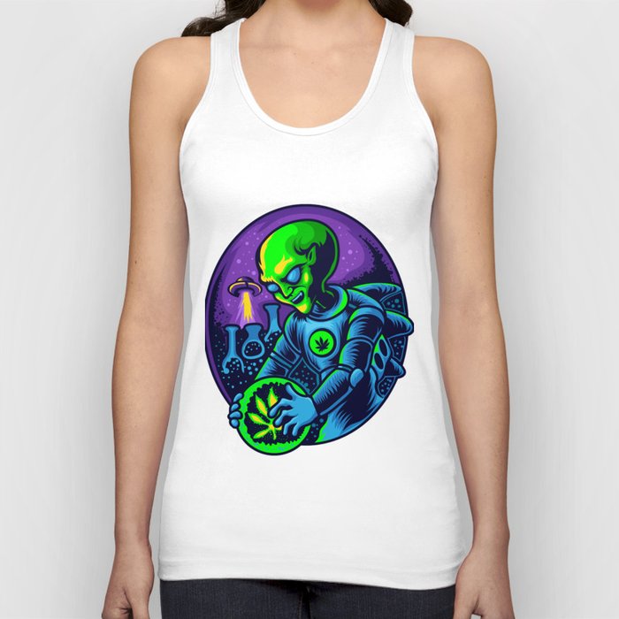 Alien research on cannabis Tank Top