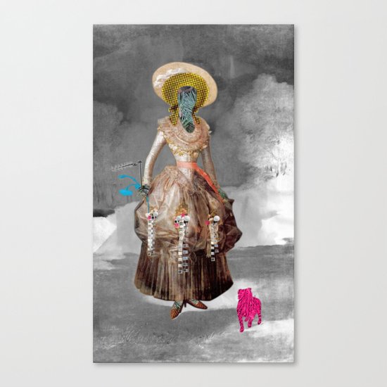 Goya - Marquesa de Pontejos - Collage Canvas Print