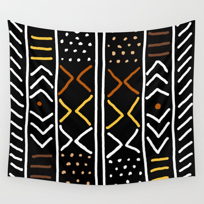 Abstract African Mudcloth Wall Tapestry