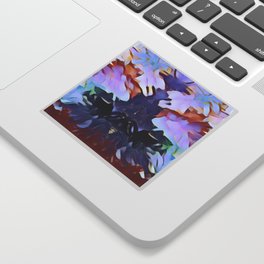 Lilac Alignment Abstract Design Sticker