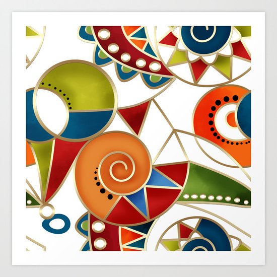 The art design. Carousel. Art Print