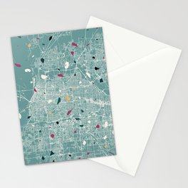 MEMPHIS - USA. Terrazzo City Map Stationery Card