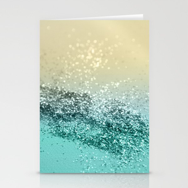 Lemon Twist Beach Glitter #2 (Faux Glitter) #shiny #decor #art #society6 Stationery Cards