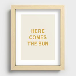 Here comes the sun Recessed Framed Print