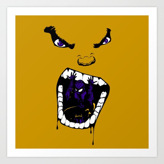Hungry Hungry Hulk // Yellow Art Print
