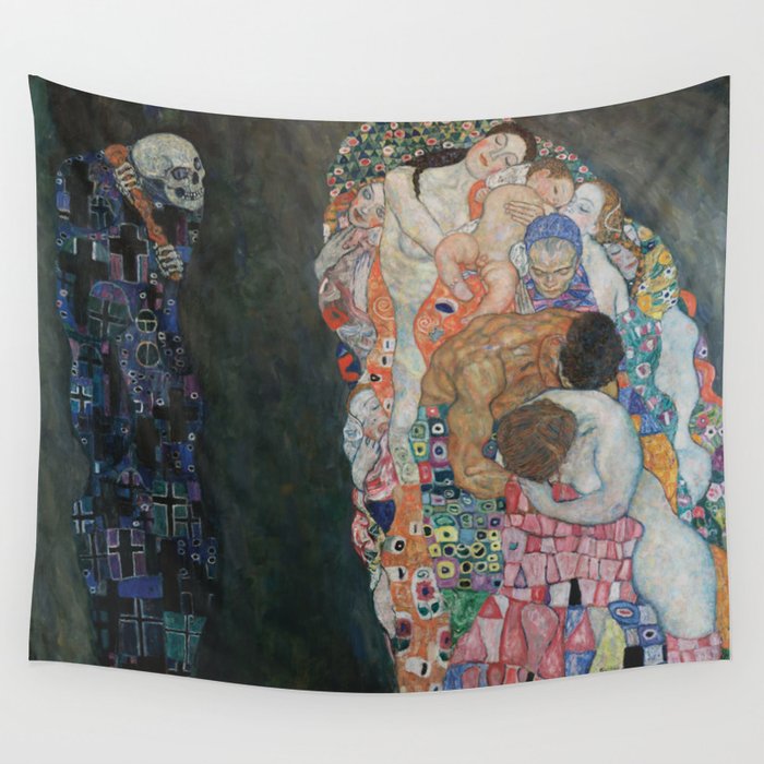 Life and Death - Gustav Klimt Wall Tapestry