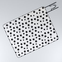 Stars black & white pattern Picnic Blanket