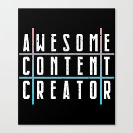 Content Creator Video Producer Influencer Canvas Print