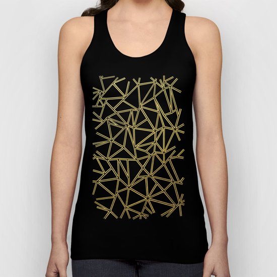 Abstract Blocks Gold Unisex Tank Top