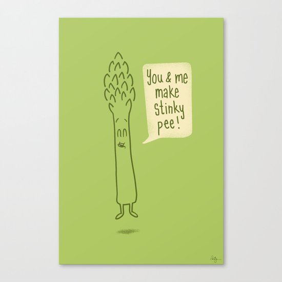 Happy Asparagus Canvas Print