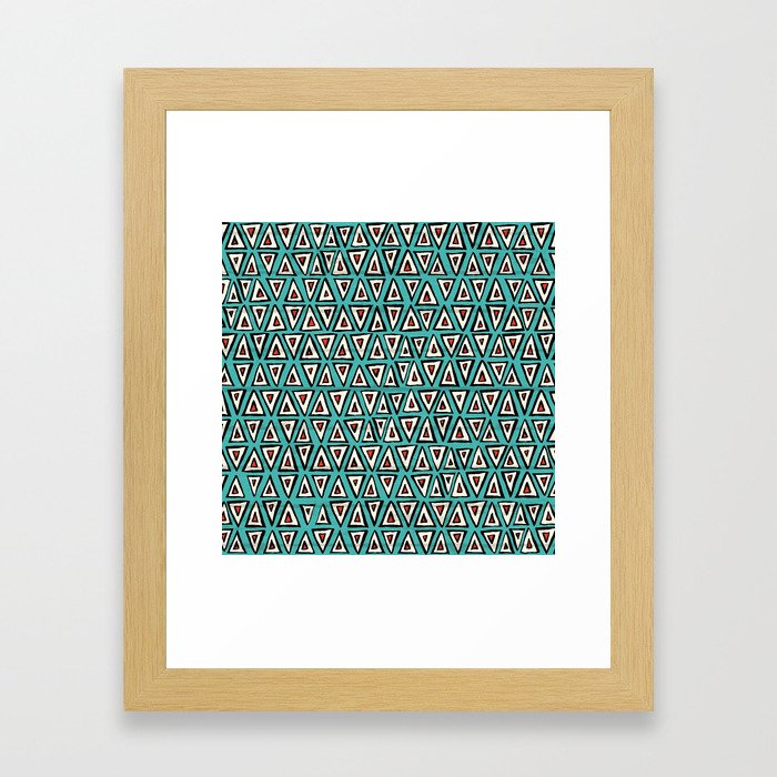 shakal turquoise Framed Art Print