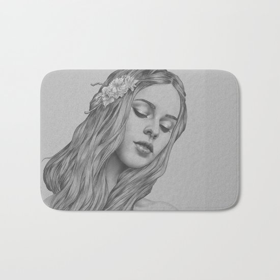 Patience - a digital drawing Bath Mat