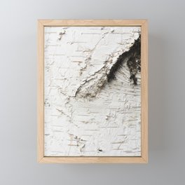 Birch bark pattern Framed Mini Art Print