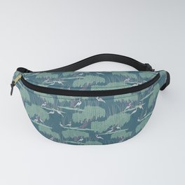 Herons Flocking Under Willow Trees Fanny Pack