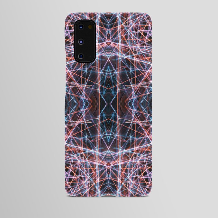 Liquid Light Series 70 ~ Orange & Blue Abstract Fractal Pattern Android Case