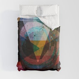 Abstract symbolic geometric composition Duvet Cover
