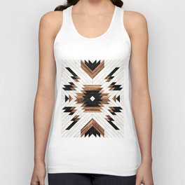 Urban Tribal Pattern No.5 - Aztec - Concrete and Wood Unisex Tanktop | Geometric, Photo, Zoltan, Minimalist, Curated, Architecture, Nature, Abstract, Wood, Ratko 