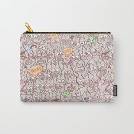 Seamless pattern world crowded with funny cats Carry-All Pouch