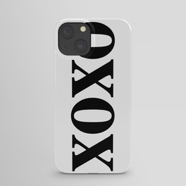 Black XOXO iPhone Case