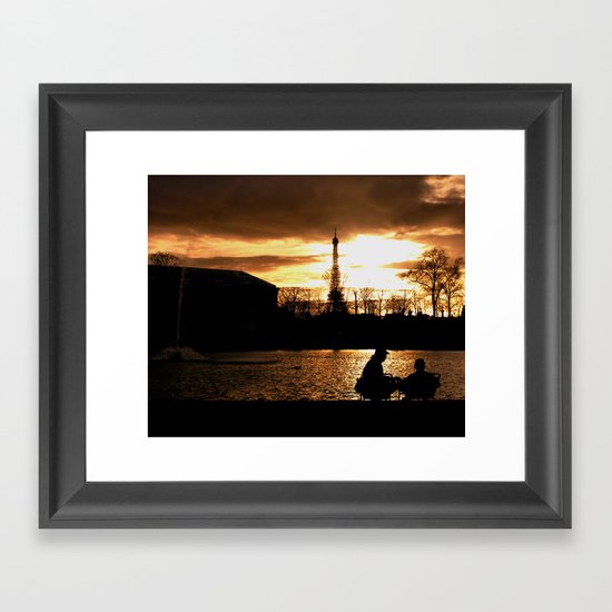 Paris Sunset Framed Art Print